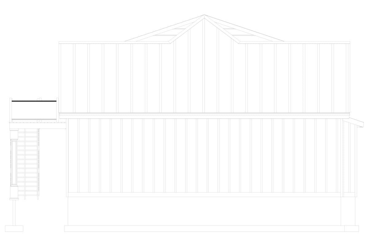 AO8464-A Detached Garage | Elena Garage Plan Left Elevation