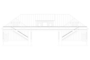 AO8464-A Detached Garage | Elena Garage Plan Rear Elevation