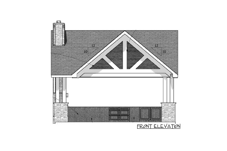 Stylish Pool House Retreat with Fireplace and Open Interior Layout