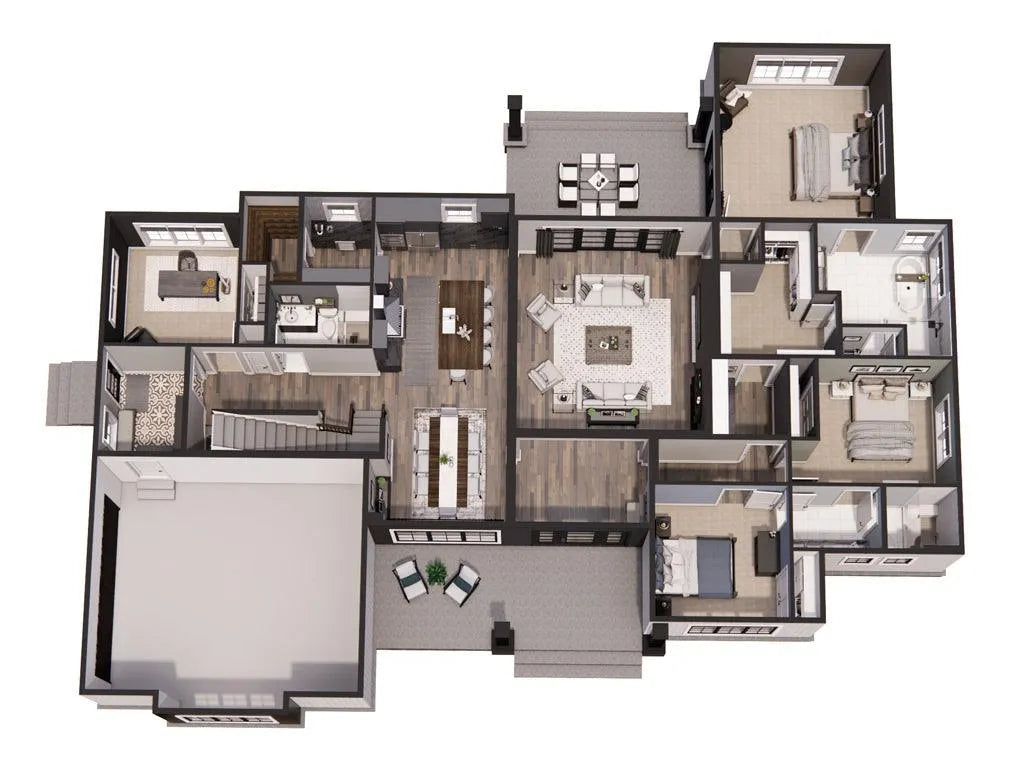 Elm Meadows First Floor Plan -3D