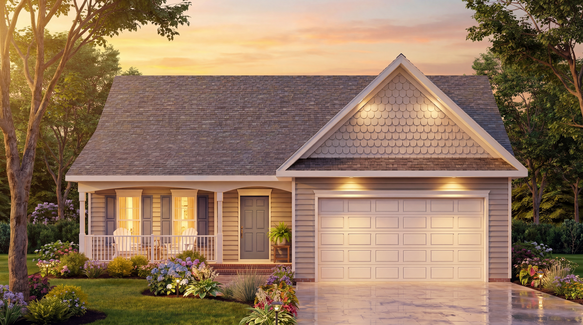 A8238-A Traditional House, 3 Bedrooms, 2 Bathrooms | Emily House Plan Exterior