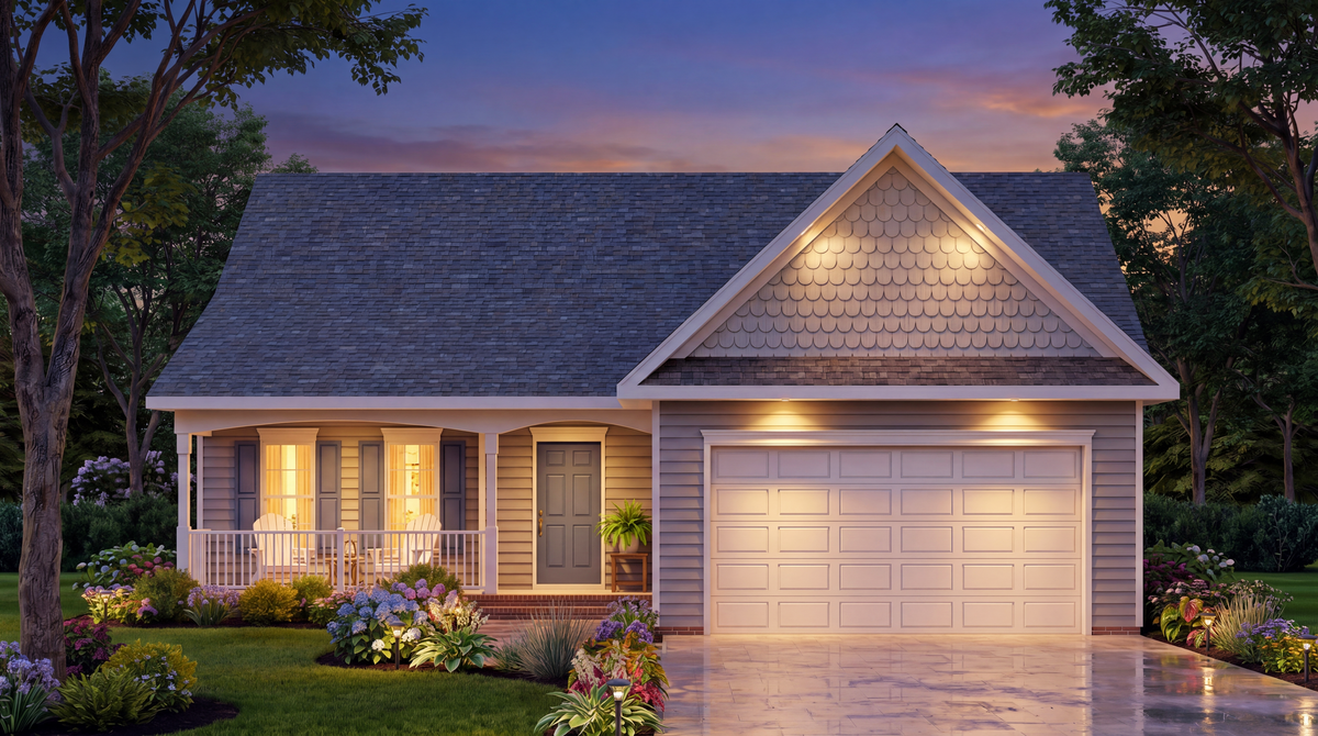 A8238-A Traditional House, 3 Bedrooms, 2 Bathrooms | Emily House Plan Exterior-2