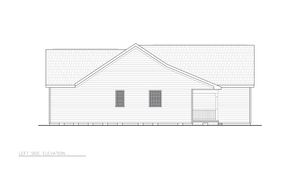 A8238-A Traditional House, 3 Bedrooms, 2 Bathrooms | Emily House Plan Left Elevation