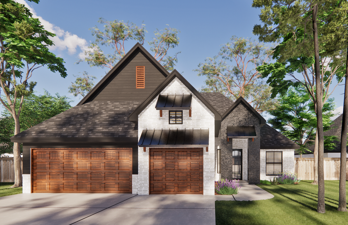Open-Concept 3-Bed Ranch Plan with Home Office & 3-Car Garage