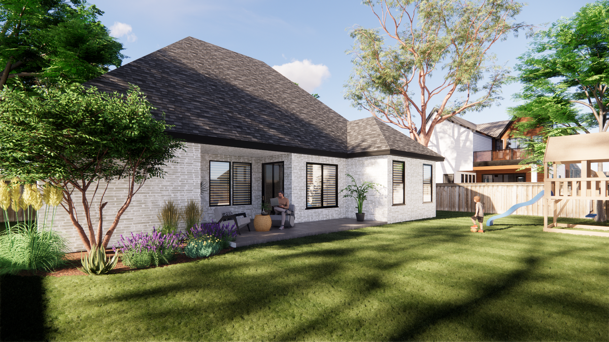 Open-Concept 3-Bed Ranch Plan with Home Office & 3-Car Garage