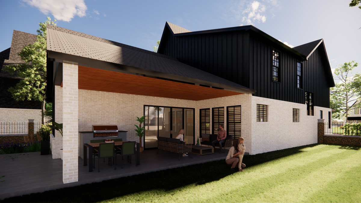 Elegant 3-Bedroom Home Plan with Loft, Bonus Room & Outdoor Kitchen