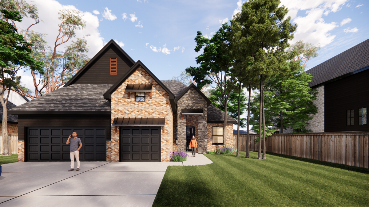Open-Concept 3-Bed Ranch Plan with Home Office & 3-Car Garage