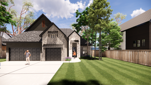 Open-Concept 3-Bed Ranch Plan with Home Office & 3-Car Garage