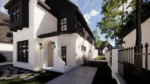 AG7496-A Contemporary House, 3 Bath, 2.5 Bath | Oak Point House Plan Exterior-3