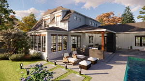 AG7498-A New American House, 4 Bed, 3.5 Bath | Kingside House Plan Exterior-3