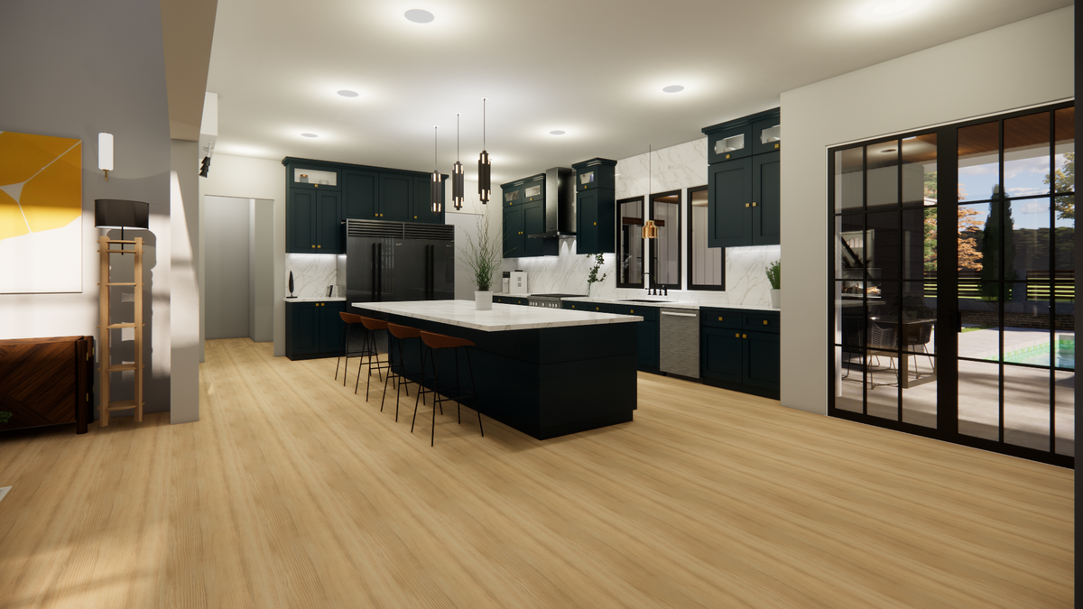 AG7498-A New American House Kitchen, 4 Bed, 3.5 Bath | Kingside House Plan 