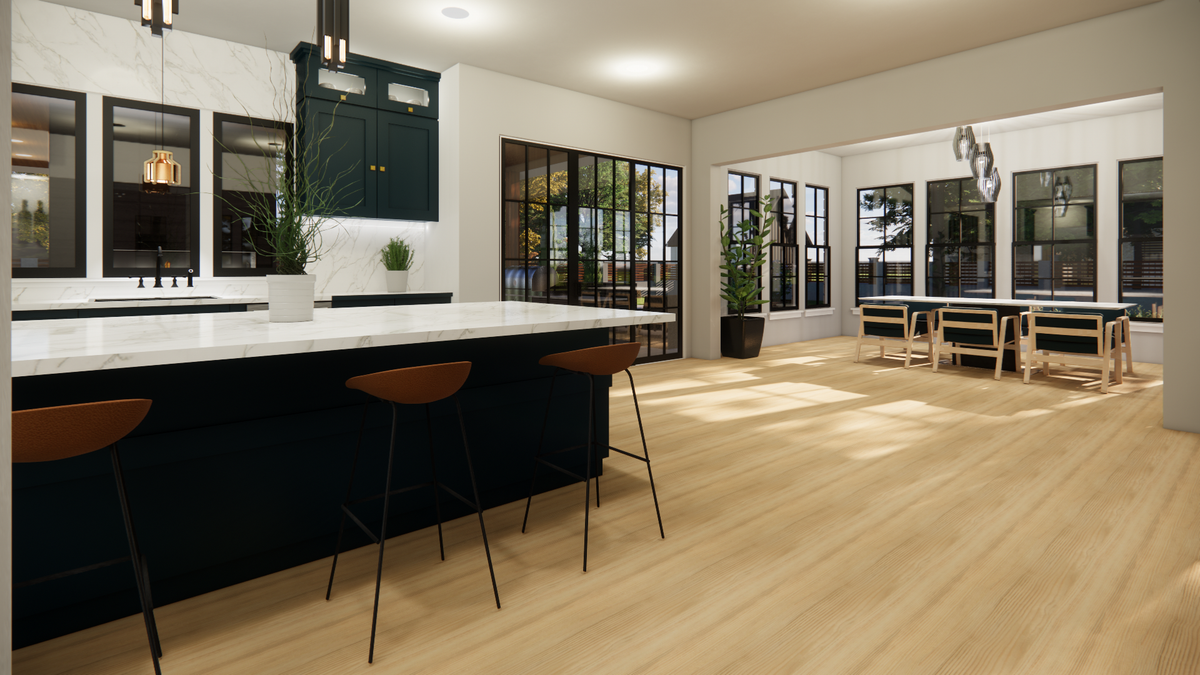 AG7498-A New American House Kitchen, 4 Bed, 3.5 Bath | Kingside House Plan 