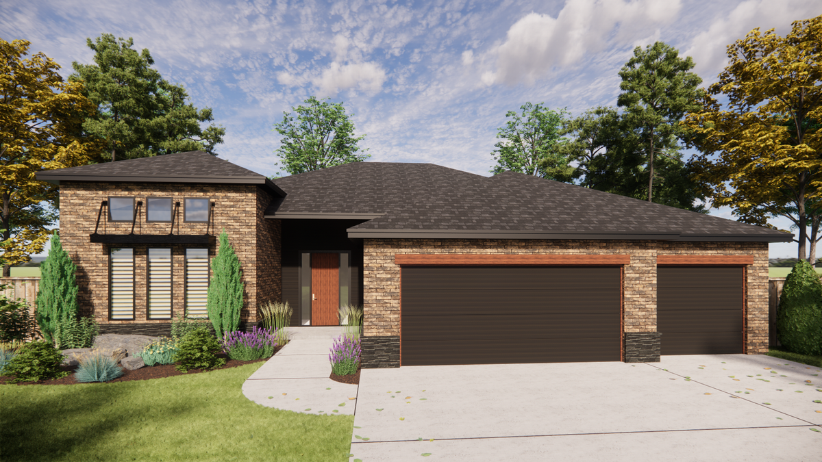 Single-Story 4-Bedroom House Plan with Game Room & Media Room