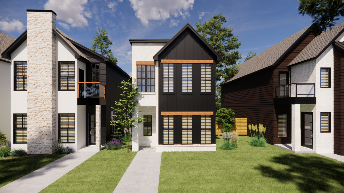 Modern Narrow Lot Home Plan with In-Law Suite & 4 Bedrooms