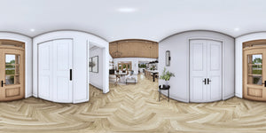 A7572-A Modern Farmhouse Entry Panorama, 3 Bedrooms, 3.5 Bathrooms | Sweet Maple House