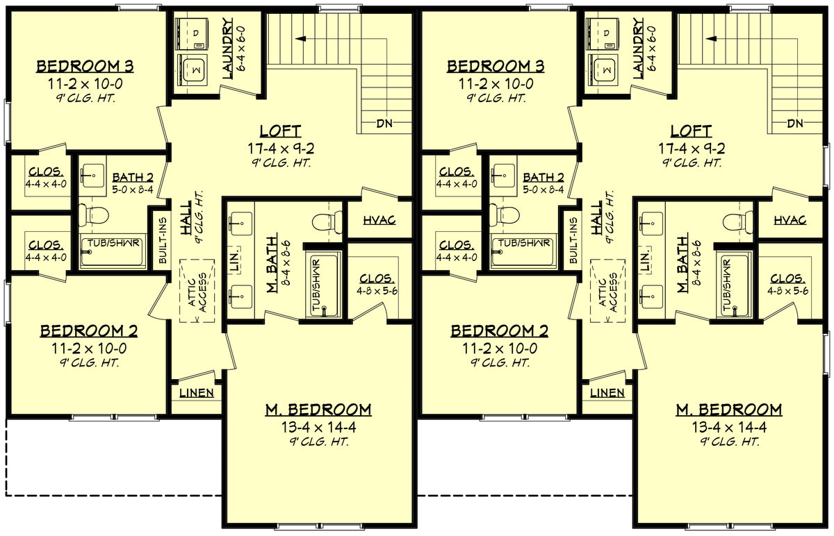 Evans Duplex Second Floor Plan