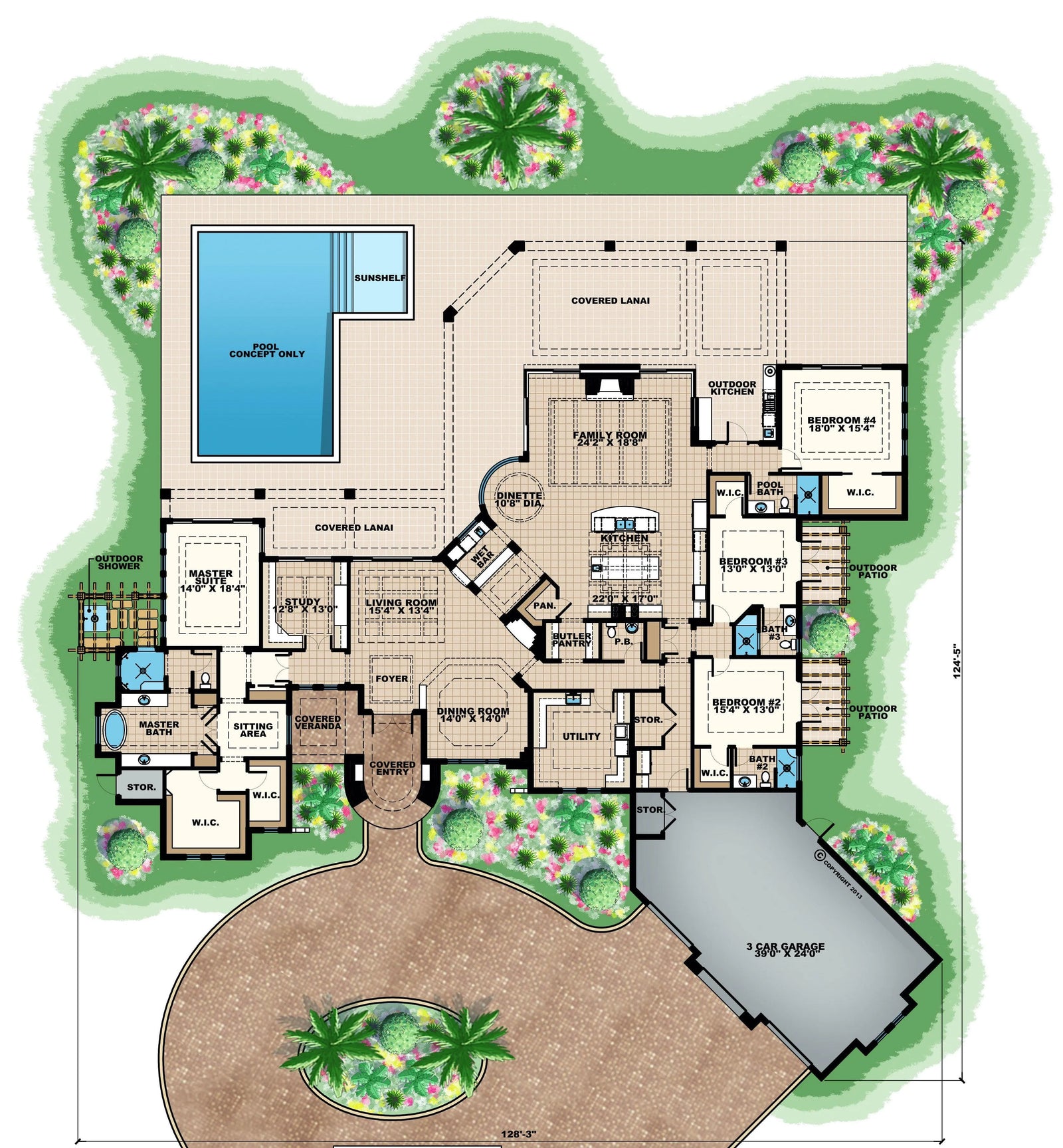 El Sueno House Plan - Archival Designs House Plans