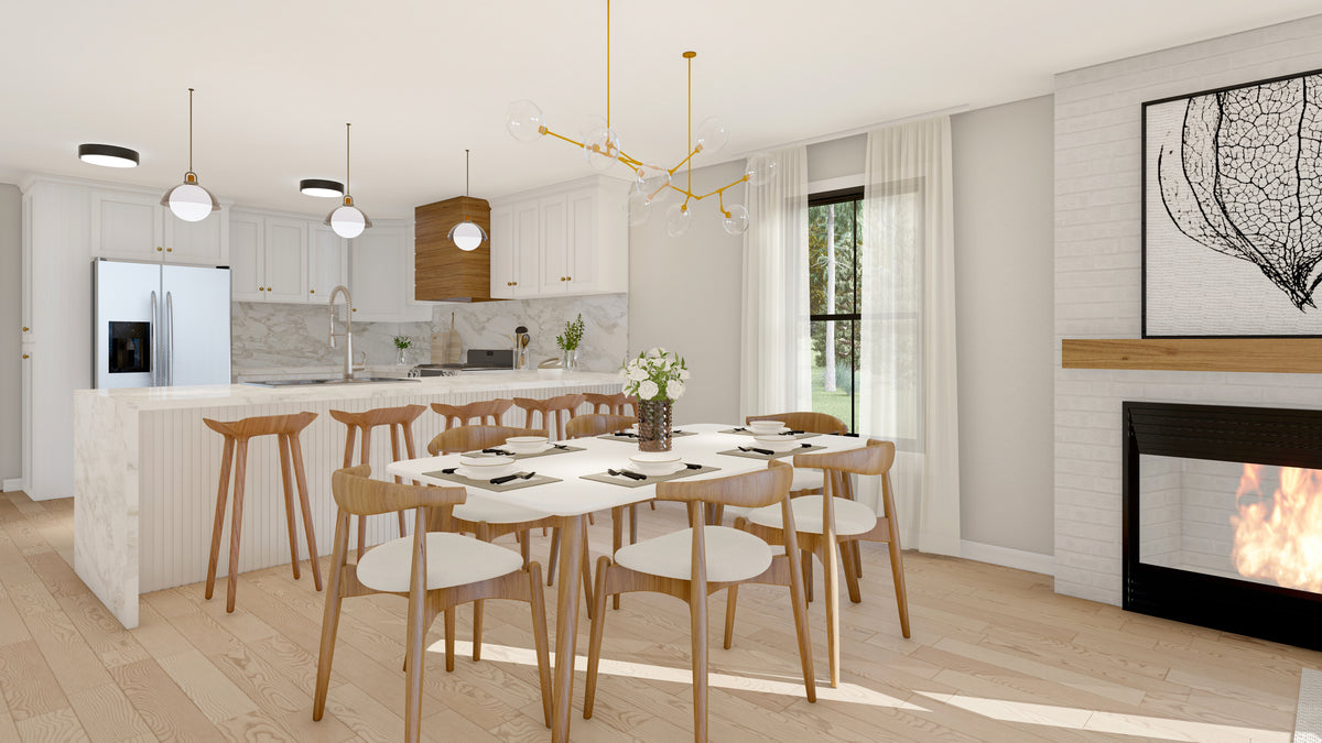 Charming 2-Bedroom Home Plan with Loft and Rear Porch