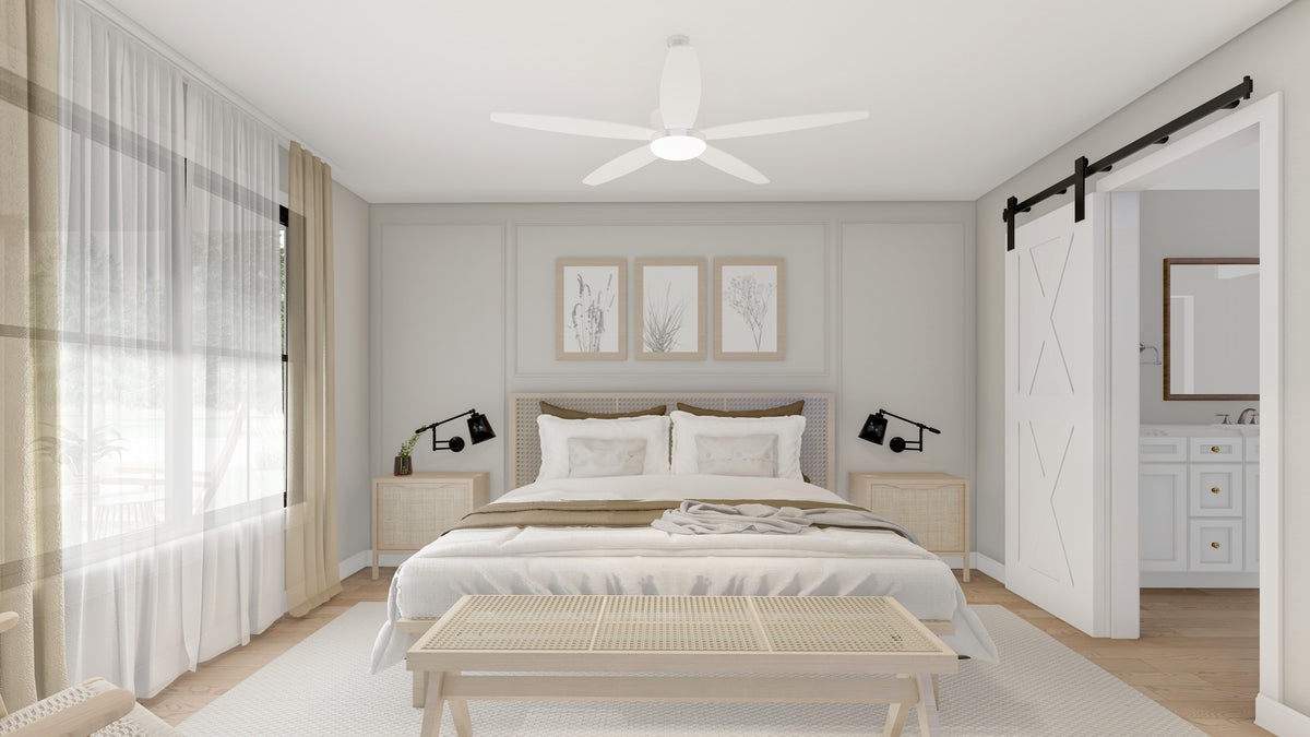 Charming 2-Bedroom Home Plan with Loft and Rear Porch