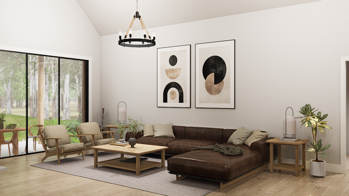 A8017-A Ruby Retreat Modern Farmhouse 3 Beds, 3 Baths, 1 Half Bath Interior Great Room