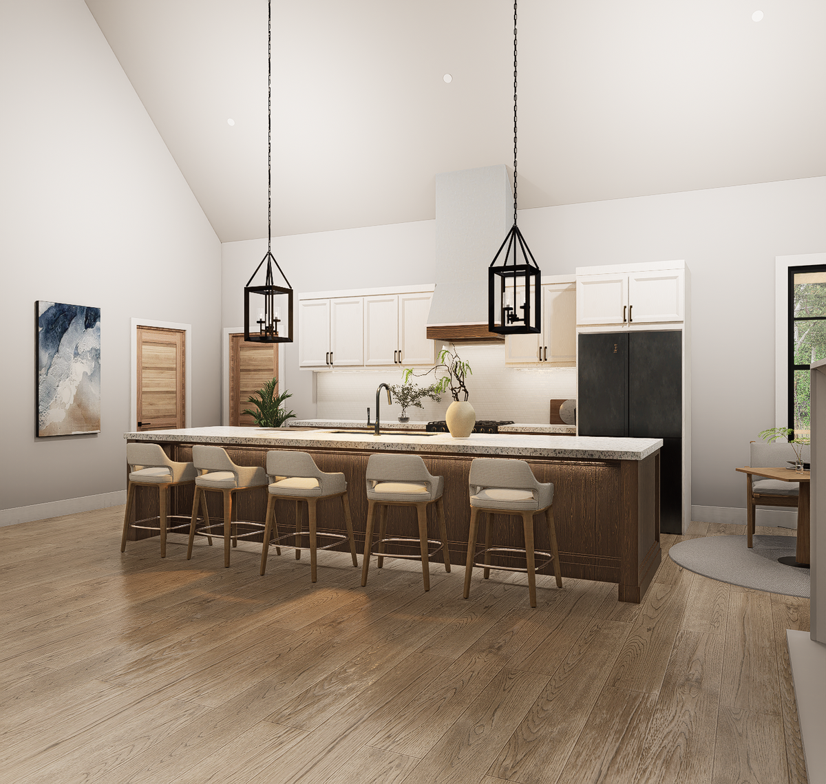 A8017-A Ruby Retreat Modern Farmhouse 3 Beds, 3 Baths, 1 Half Bath Interior Kitchen