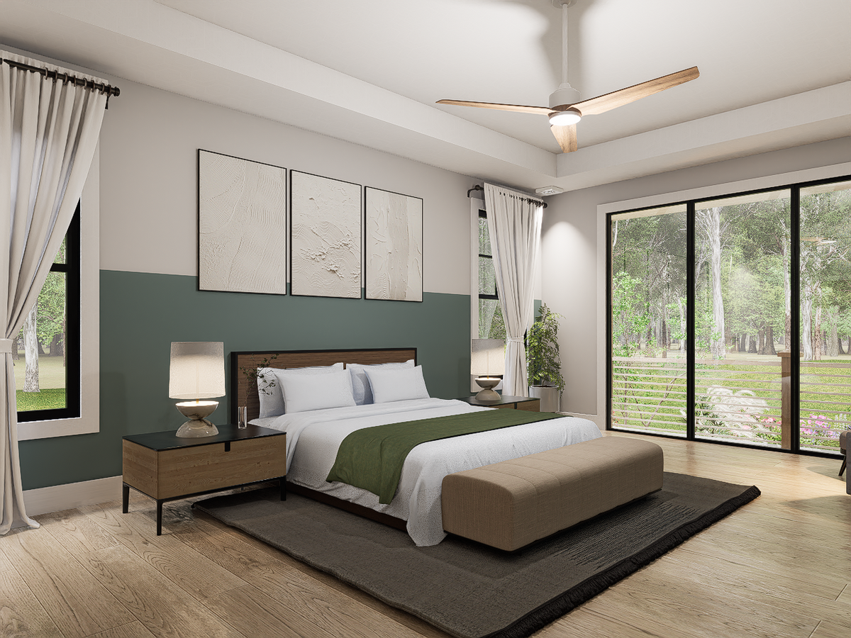 A8017-A Ruby Retreat Modern Farmhouse 3 Beds, 3 Baths, 1 Half Bath Interior Master Bedroom