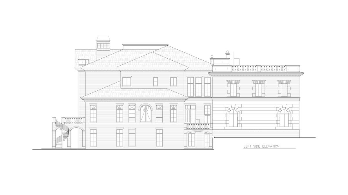 A201-A Fountainbleau House Left Elevation