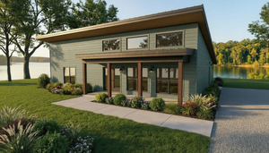 AE7975-A Modern Barndominium House, 5 Bedrooms, 2 Bathrooms | SMN 2061 Exterior-2