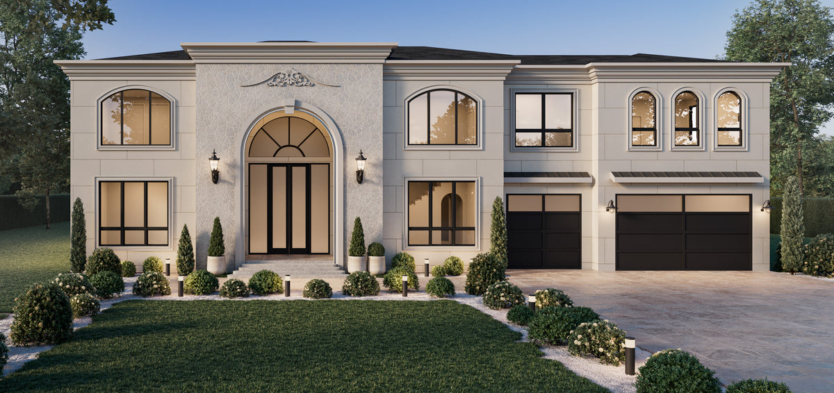 AC8175-A Contemporary House, 5 Bedrooms, 5.5 Bathrooms | Manjot Singh House Plan Exterior