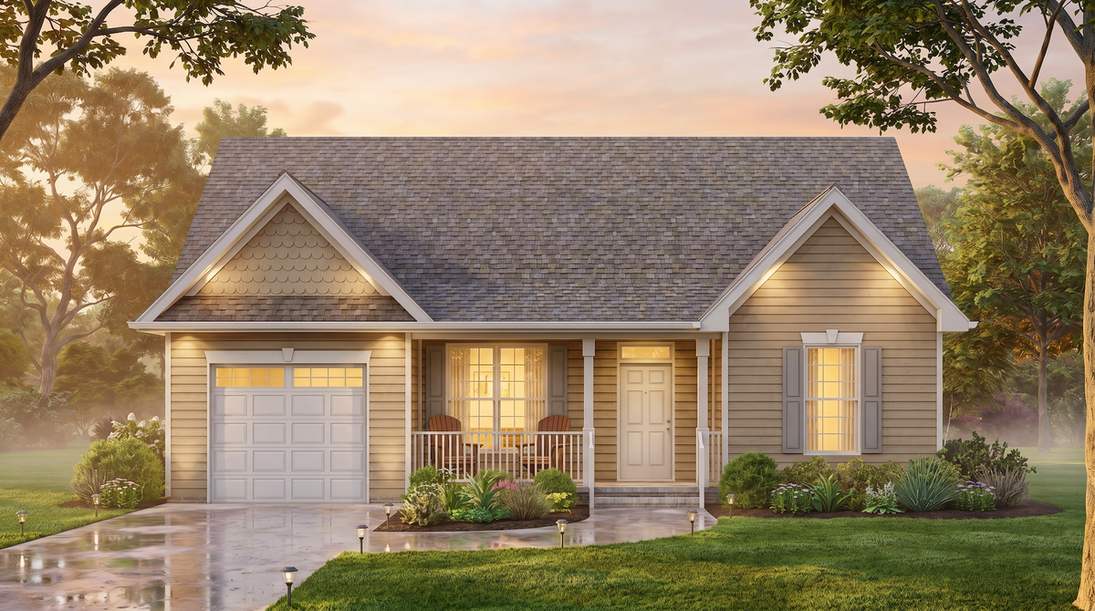 ST25088 Fabian 3 Bedrooms, 2 Bathrooms, One Story Ranch House Exterior 6