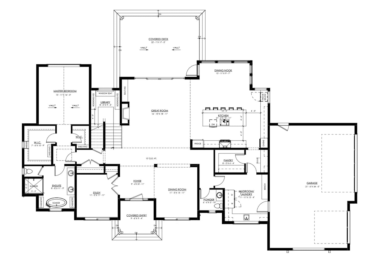 Fairfield House Plan - Archival Designs House Plans, floor plan