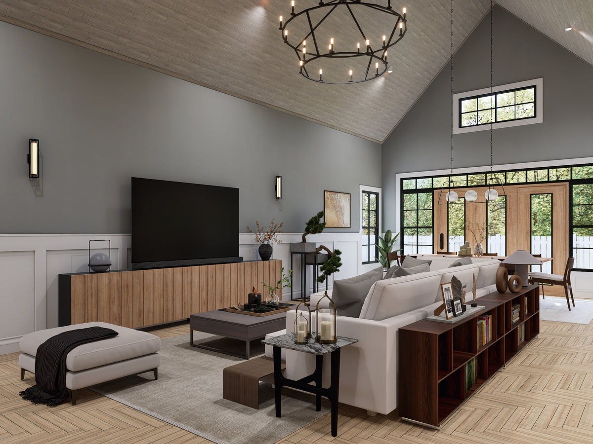 A7683-A Modern Farmhouse Family Room, 3 Bedrooms, 3.5 Bathrooms | Whitemoore A House Plan 
