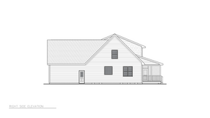 A8310-A Craftsman House, 3 Bedrooms, 2.5 Bathrooms | Farah House Plan Right Elevation