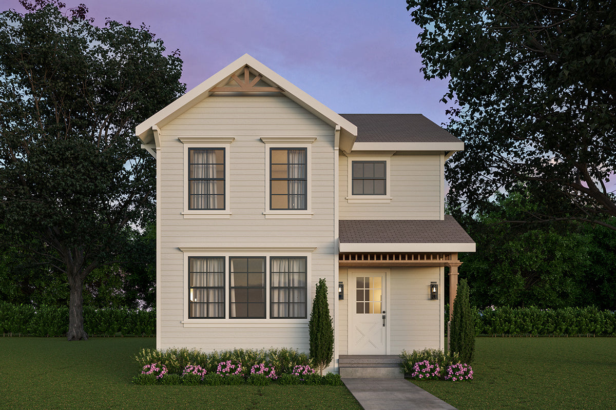 AM8289-A Cottage House, 3 Bedrooms, 2.5 Bathrooms | Emerson House Plan Exterior