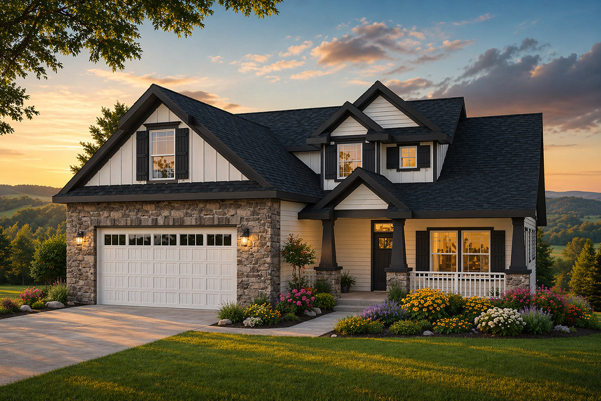 AM8118-A Farmhouse House, 5 Bedrooms, 3.5 Bathrooms | Foxboro 2 House Plan Exterior-2