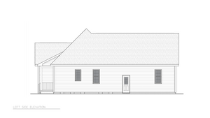 A8157-A Faxon House Plan, 3 Bedrooms, 2 Bathrooms, Traditional House Plan Left Exterior