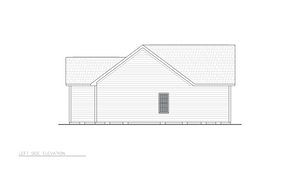 A8313-A Country Ranch House, 4 Bedrooms, 2 Bathrooms | Felix House Plan Left Elevation