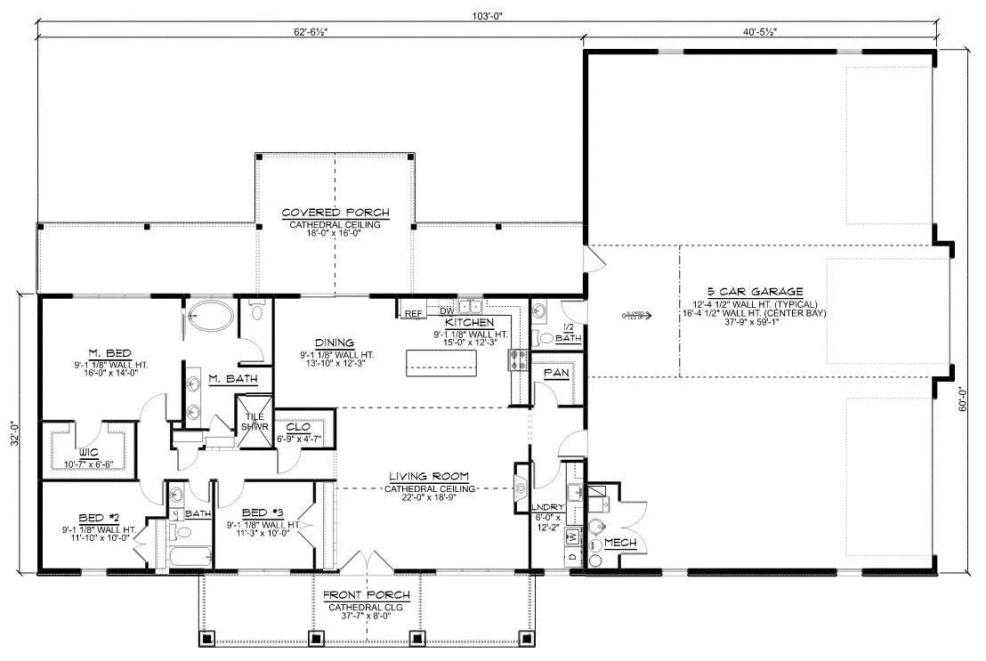 Woodlands House Plan - Archival Designs House Plans, floor plan