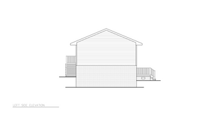A8316-A Transitional House, 3 Bedrooms, 1.5 Bathrooms | Fisk House Plan Left Elevation