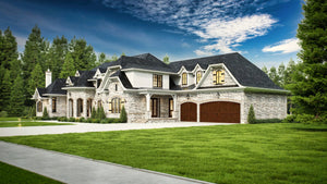 A008-A Adelin House 4 Beds, 3 Baths, European-Luxury Style Front Right Day Exterior