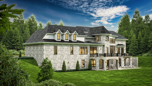 European-Inspired Luxury Home with Vaulted Ceilings and Bonus Spaces