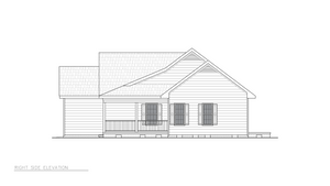 Sophisticated Contemporary House Plan with Expansive Front Porch and Open-Concept Living | Fox Fire House Plan
