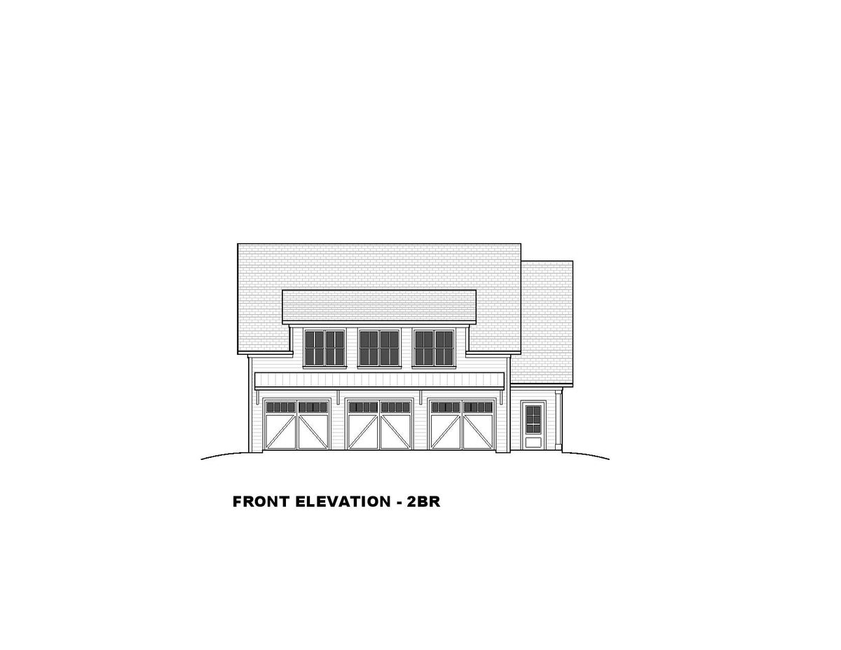 Stylish Carriage House Plan with 3-Car Garage and Office