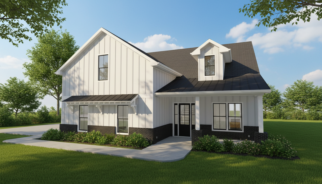 AQ8048-A Modern Farmhouse, 4 Bedrooms, 4.5 Bathrooms | Canaday House Exterior