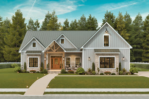 A7683-A Modern Farmhouse, 3 Bedrooms, 3.5 Bathrooms | Whitemoore A House Plan Exterior