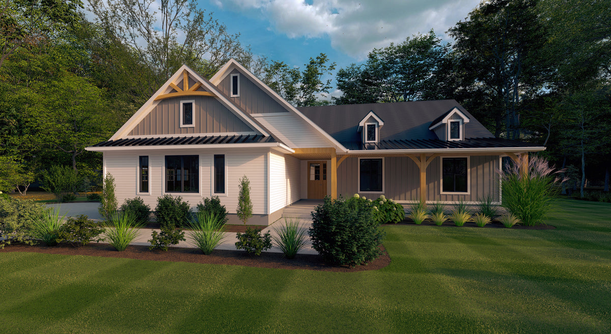 Stylish 4-Bedroom Ranch Plan with Open Living and Patio