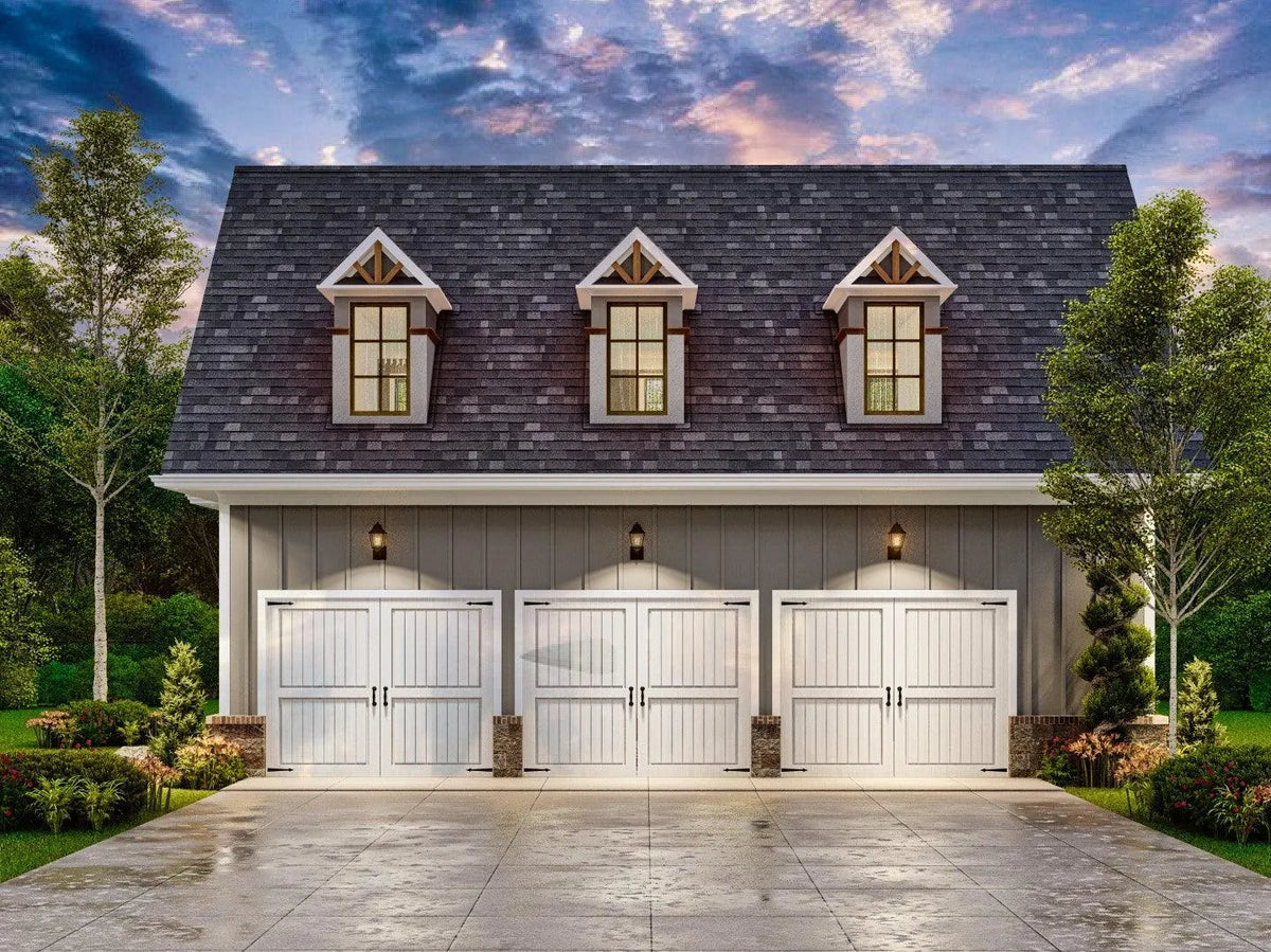 three car garage plan