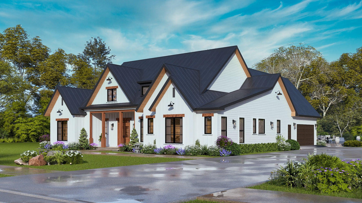 A7572-A Modern Farmhouse, 3 Bedrooms, 3.5 Bathrooms | Sweet Maple House Exterior-9