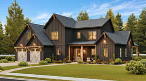 A8484-A Bluefern Valley Main Image Exterior 3 beds, 3 baths, modern farmhouse plan