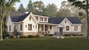 A802-A Urban Oak Contemporary Craftsman House Plan Exterior - 2